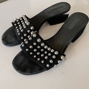 Alexander Wang Suede Lou Mule Sandal